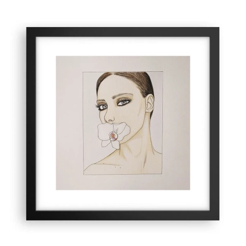 Affiche dans un cadre noir - Poster - Symbole de l'élégance et de la beauté - 30x30 cm