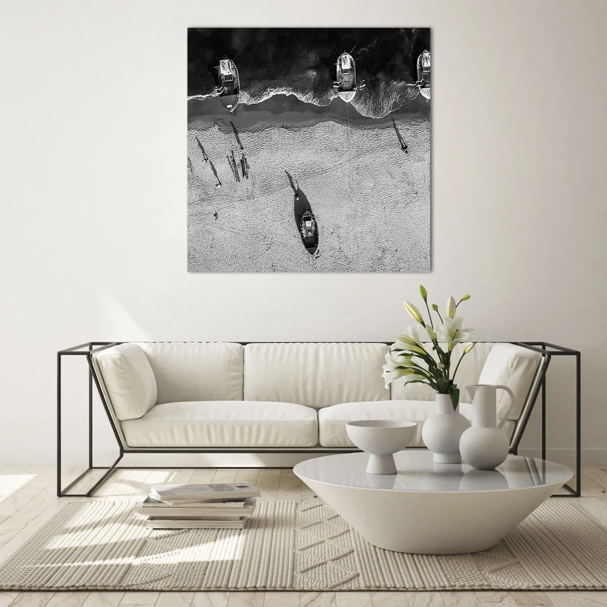 Impression sur verre - Image sur verre - Toujours sur le rivage… - 40x40 cm