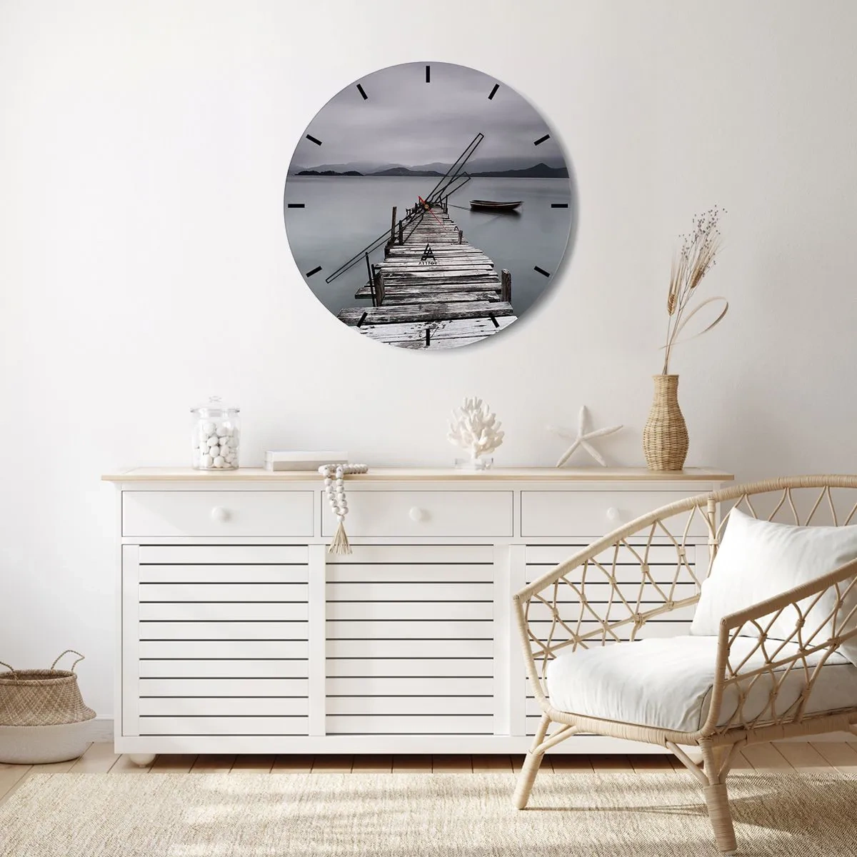 Horloge murale - Pendule murale - Tu peux partir demain - 40x40 cm