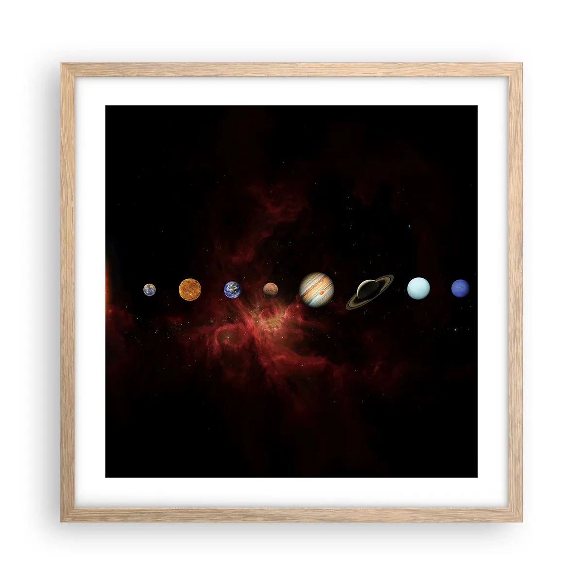 Affiche dans un chêne clair - Poster - Notre quartier - 50x50 cm