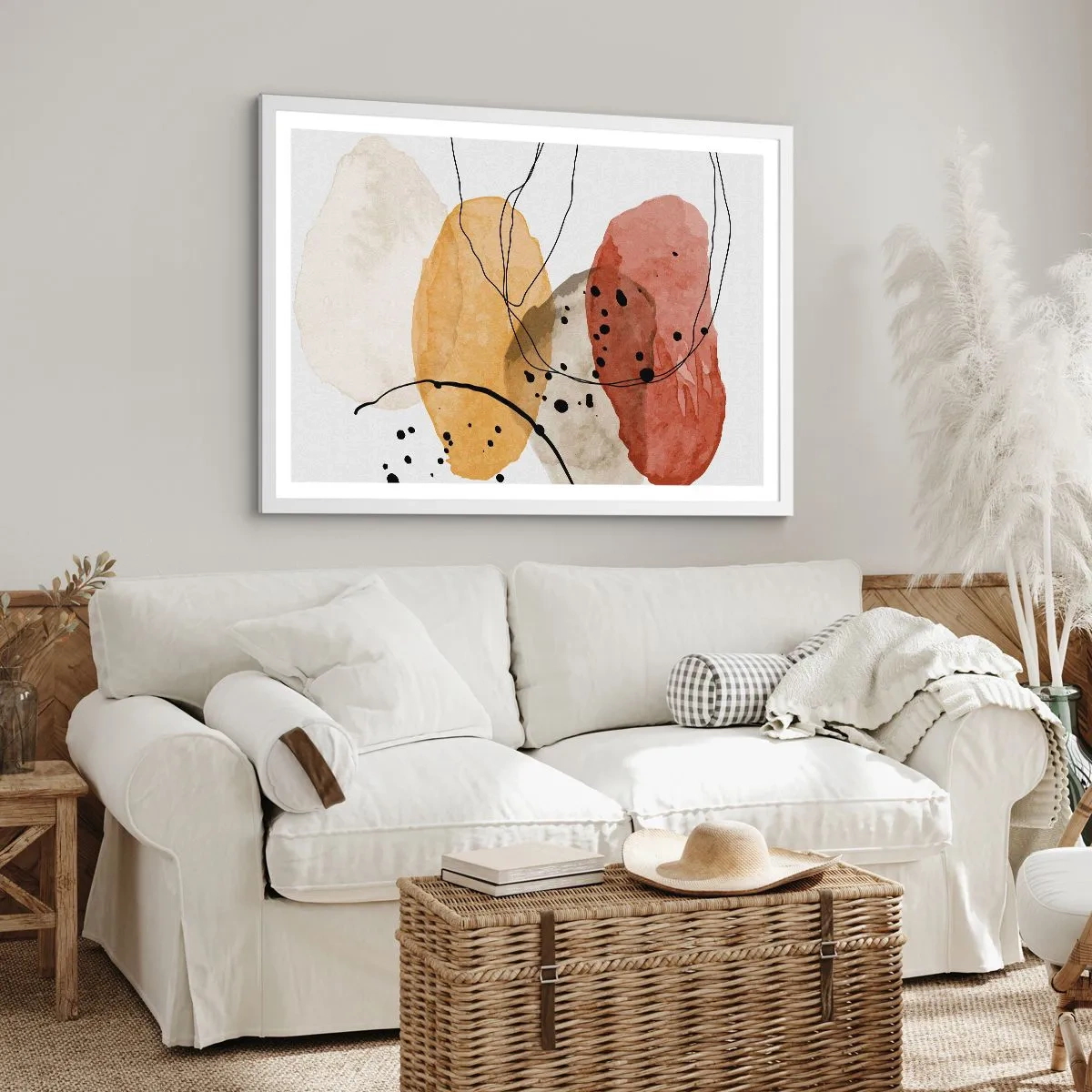 Affiche dans un cadre blanc - Poster - Léger et transparent comme l'air - 50x40 cm