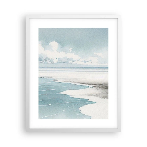 Affiche dans un cadre blanc - Poster - Marée douce - 40x50 cm