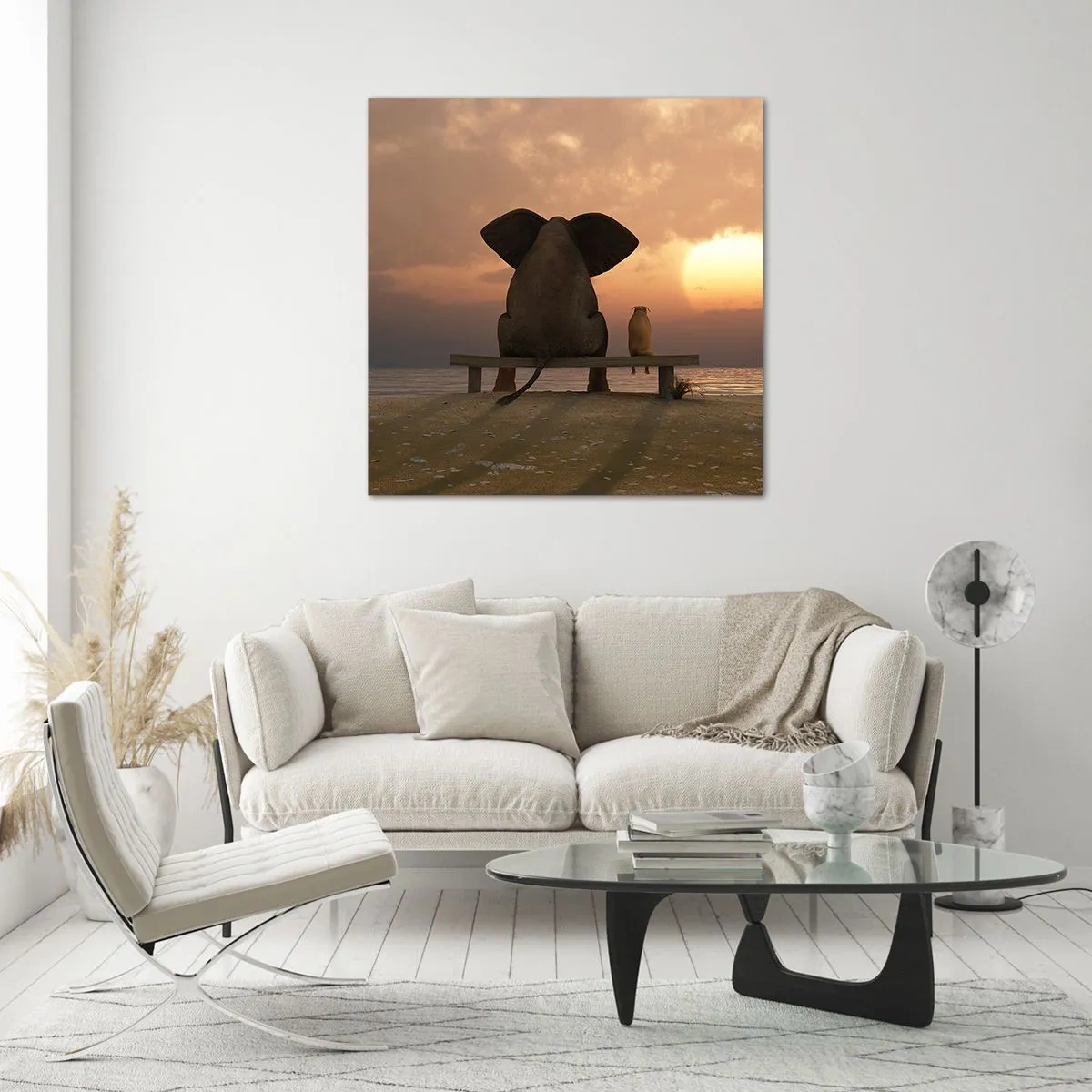 Impression sur verre - Image sur verre - C'est bon de garder le silence ensemble - 70x70 cm