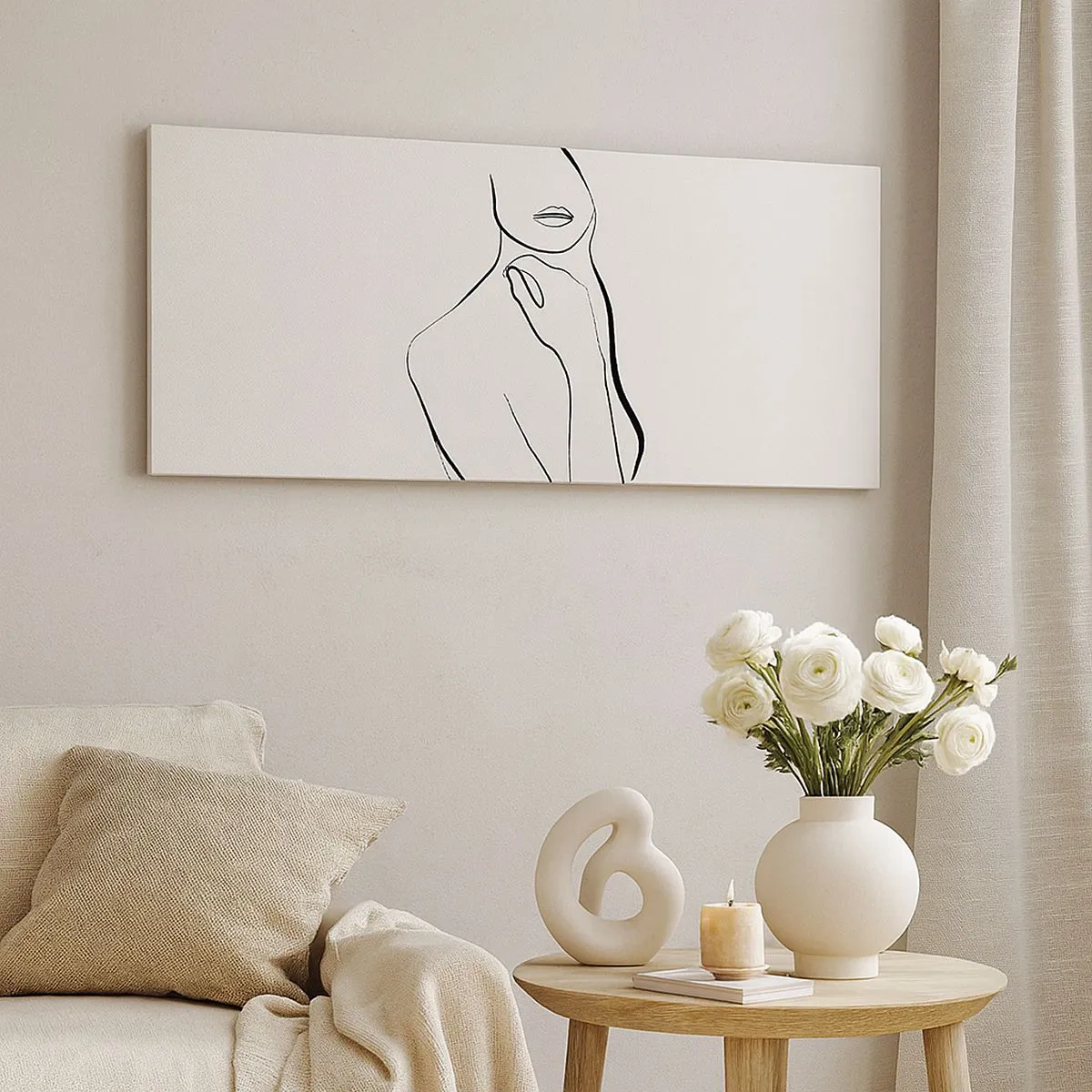 Impression sur toile - Image sur toile - Vague de mélancolie - 100x40 cm