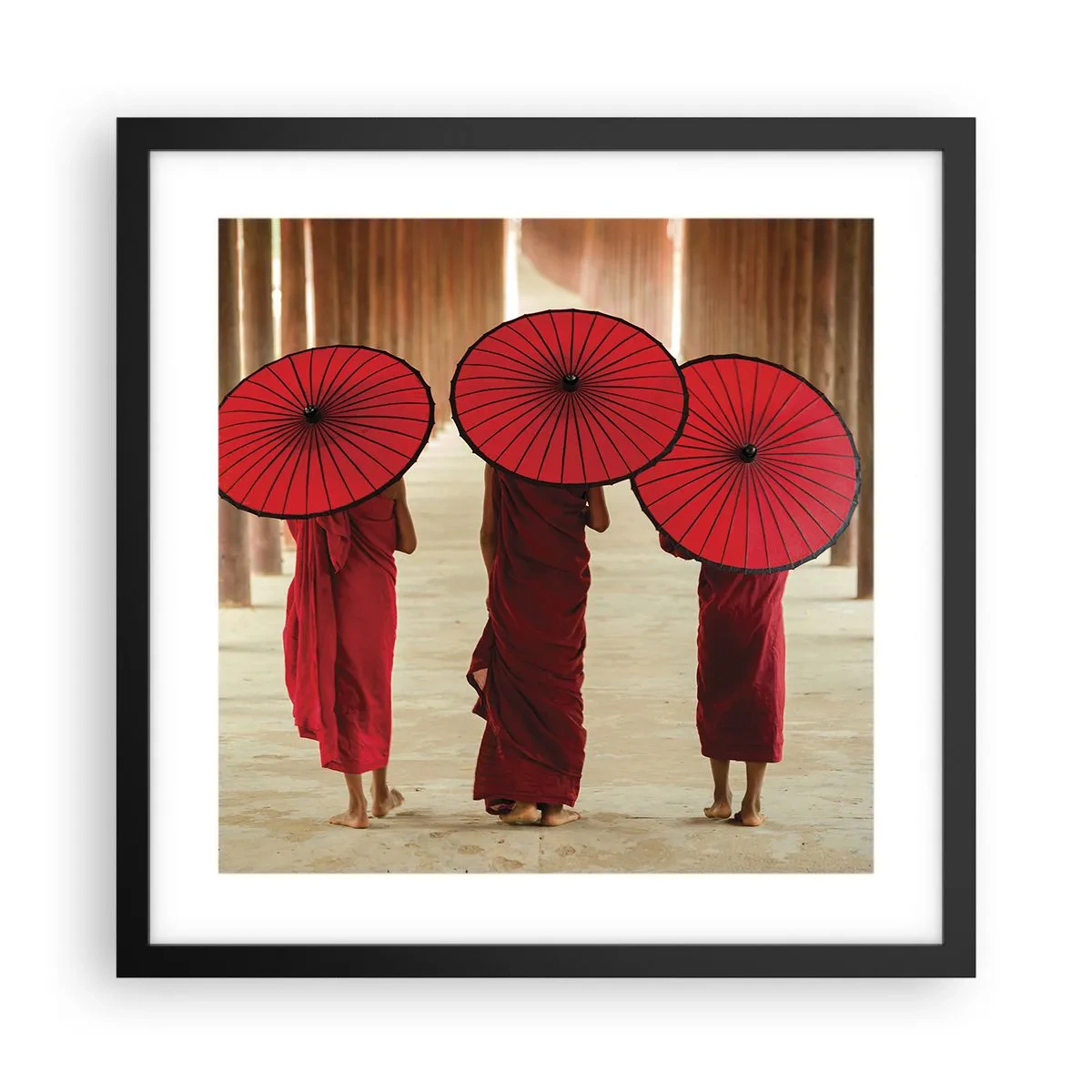 Affiche dans un cadre noir - Poster - Sur la route du pays pure - 40x40 cm