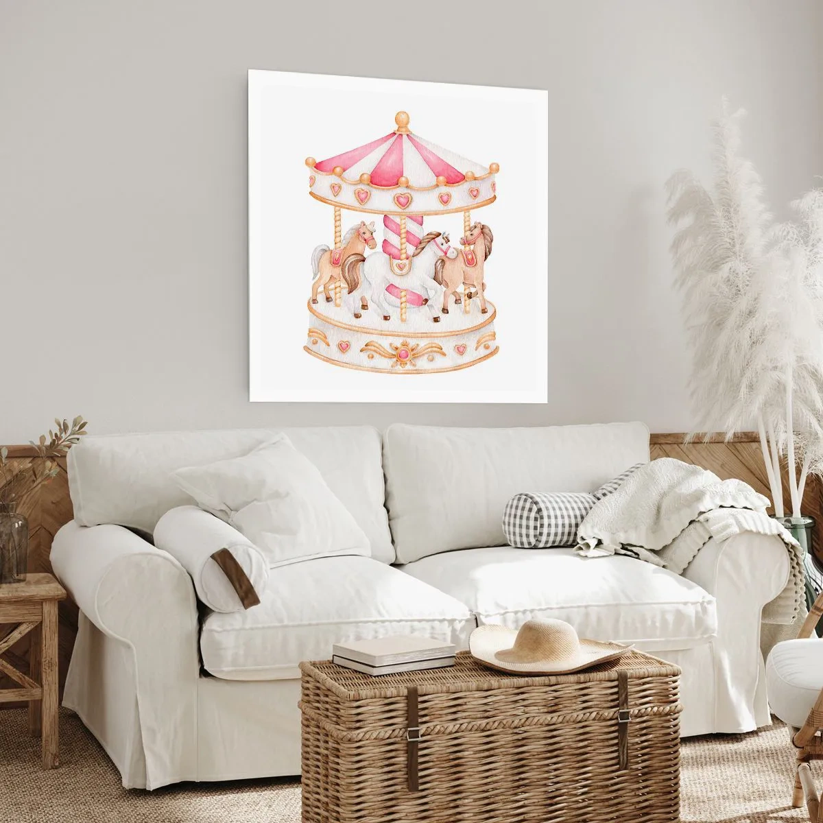 Affiche - Poster - Le doux monde de l'enfance - 60x60 cm