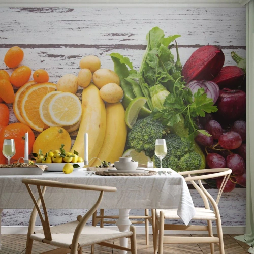 Papier Peint Photo Premium Canvas - Ce n'est pas suffisant? - La gastronomie, Fruit, Légumes - 150x105 cm
