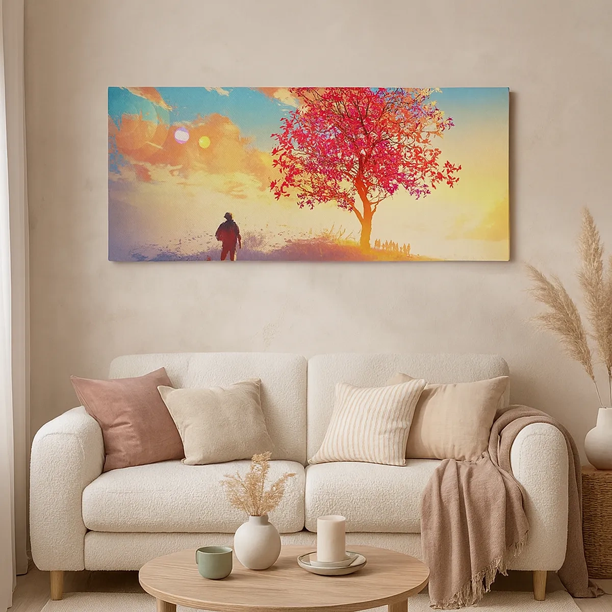 Impression sur toile - Image sur toile - Pèlerin à destination - 30x30 cm