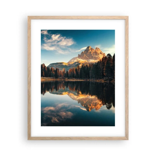 Affiche dans un chêne clair - Poster - Double paysage - 40x50 cm