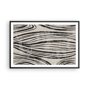 Affiche dans un cadre noir - Poster - Ligne de marécage - 91x61 cm