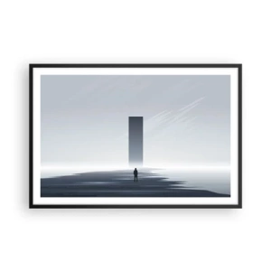 Affiche dans un cadre noir - Poster - Opportunité ou menace ? - 91x61 cm