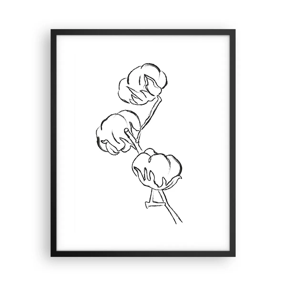 Affiche dans un cadre noir - Poster - Duvet de coton - 40x50 cm