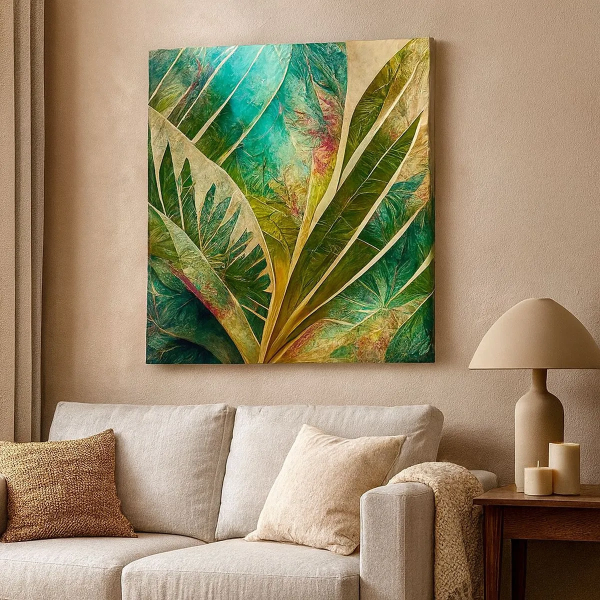 Impression sur toile - Image sur toile - Les couleurs des tropiques - 30x30 cm