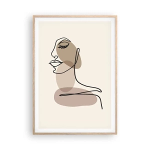 Affiche dans un chêne clair - Poster - S'écouter - 70x100 cm