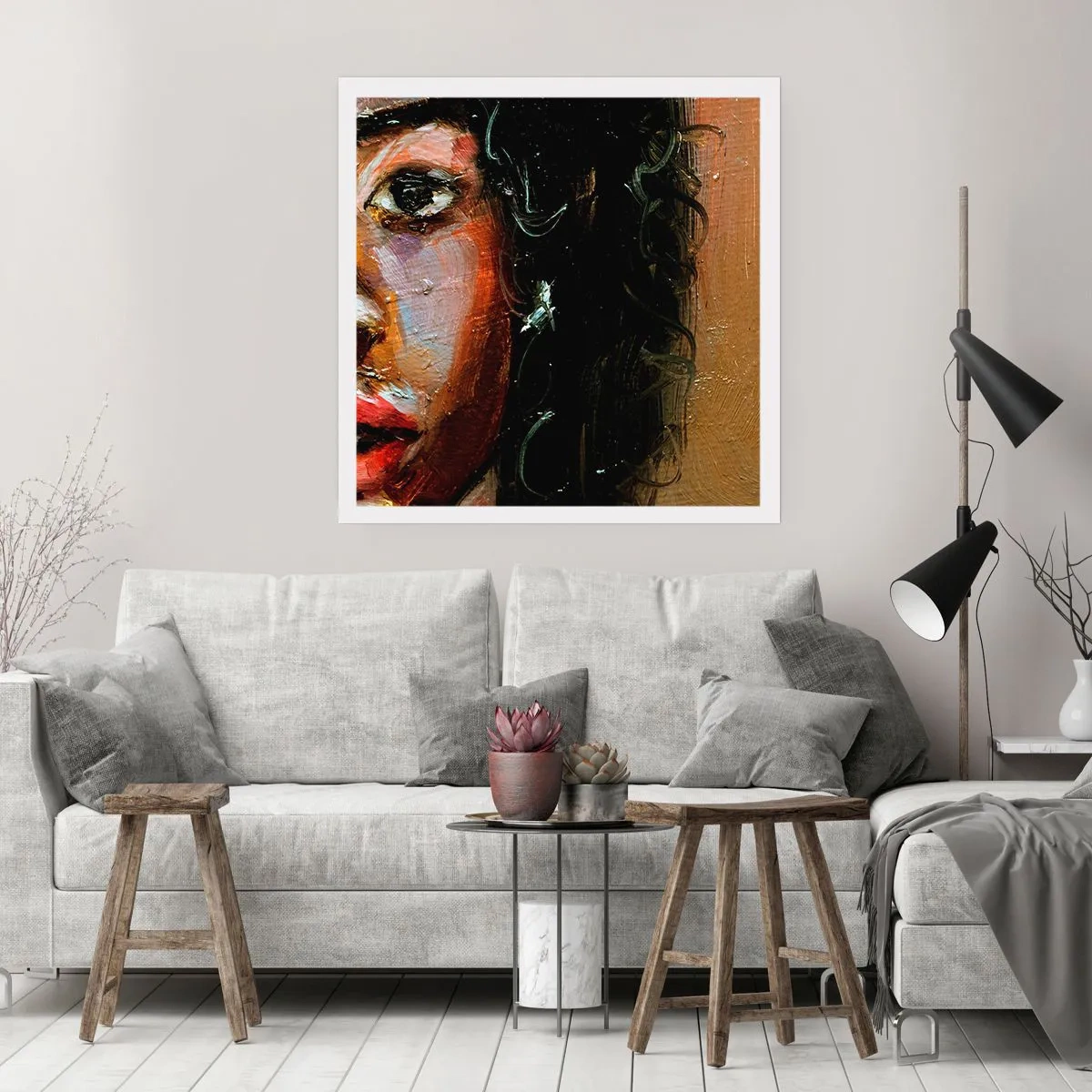 Affiche - Poster - Noir et brillant - 50x50 cm