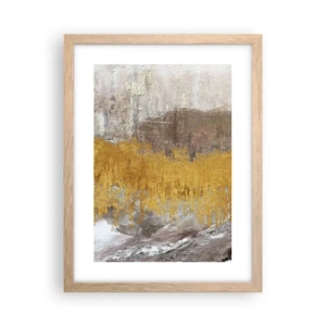 Affiche dans un chêne clair - Poster - Une explosion d'or - 30x40 cm