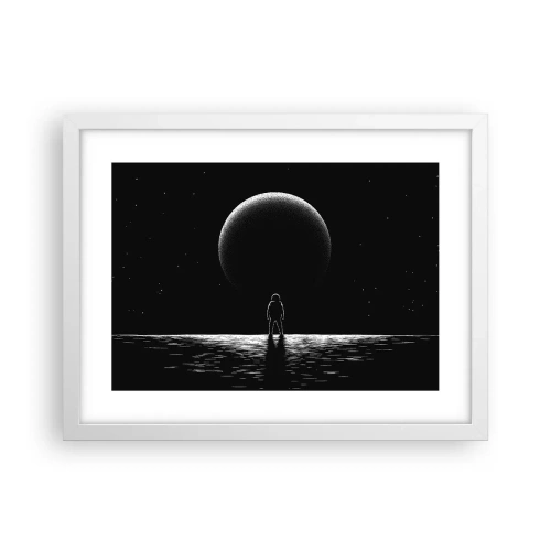 Affiche dans un cadre blanc - Poster - Face à face - 40x30 cm