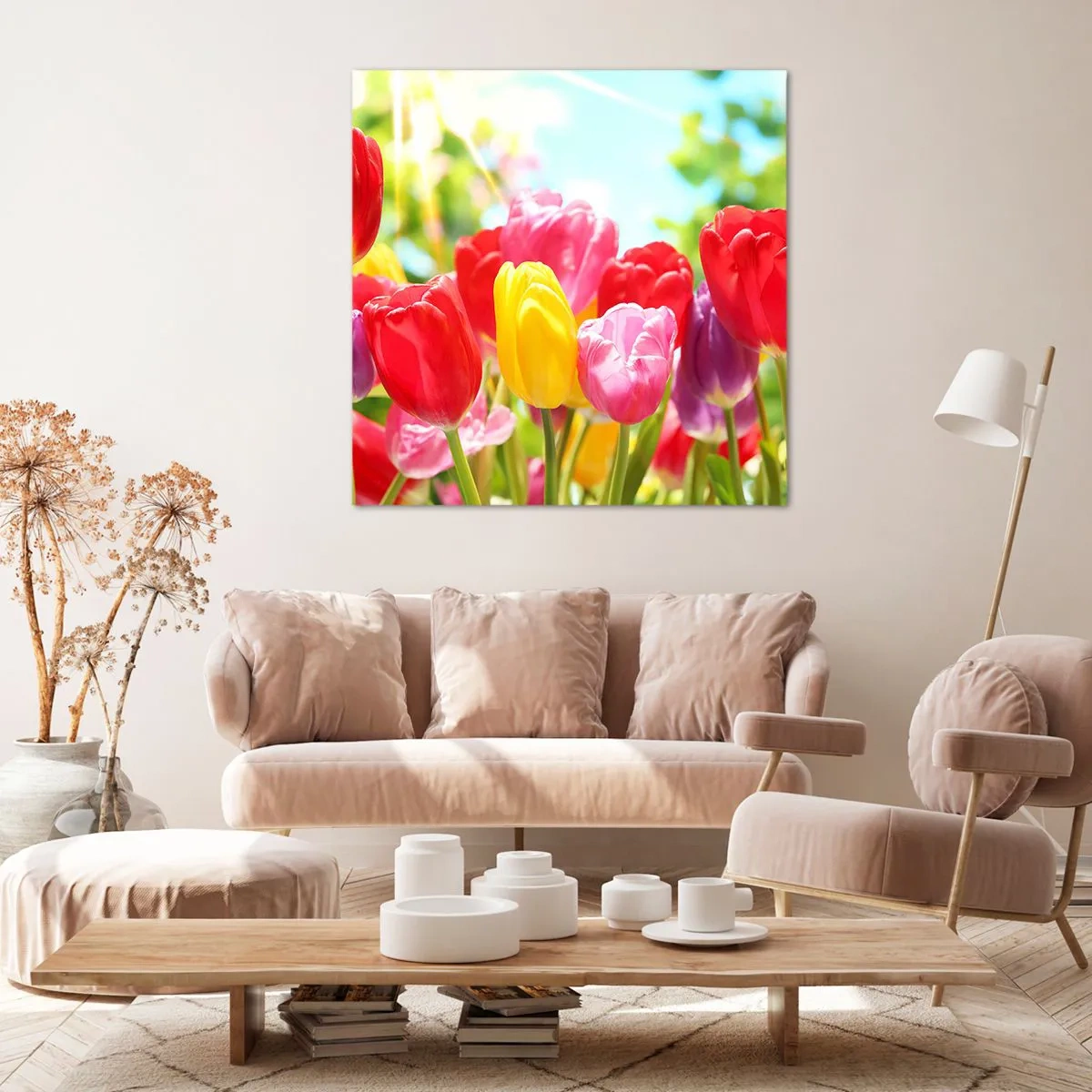 Impression sur toile - Image sur toile - C'est nous, les couleurs de Mai! - 70x70 cm