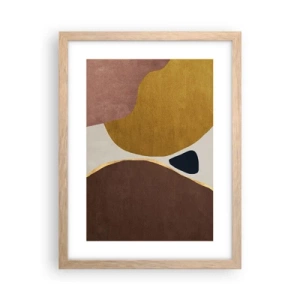 Affiche dans un chêne clair - Poster - L'abstraction – une place dans l'espace - 30x40 cm