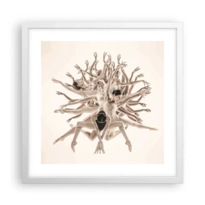 Affiche dans un cadre blanc - Poster - S'épanouir en danse - 40x40 cm