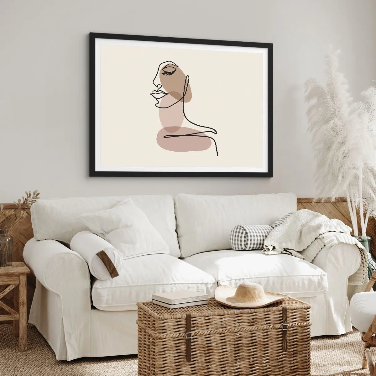 Affiche dans un cadre noir - Poster - Une certaine ligne de beauté - 40x30 cm