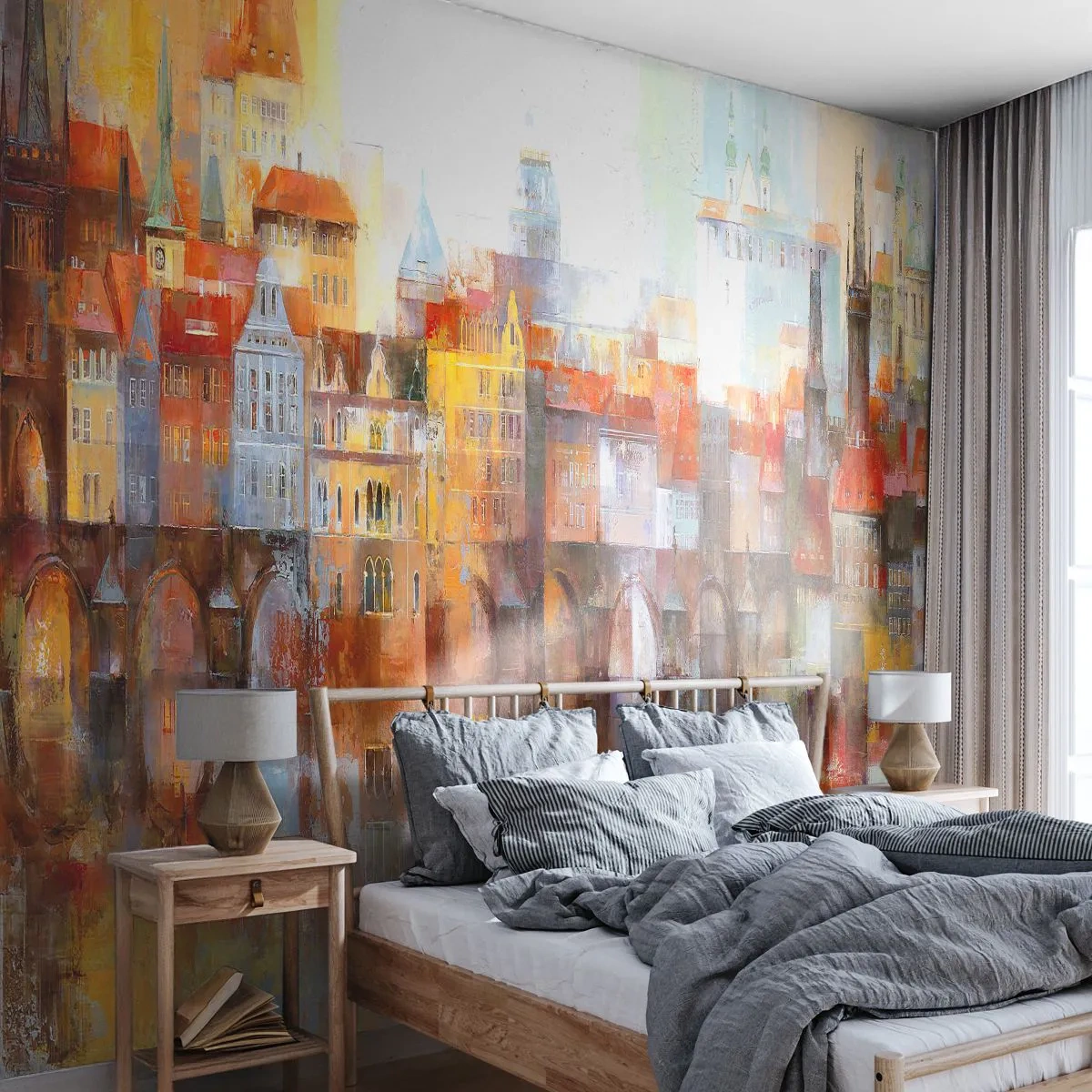 Papier Peint Photo Standard Eco - C'est aussi beau sous le pont - Ville, Prague, Architecture - 150x105 cm