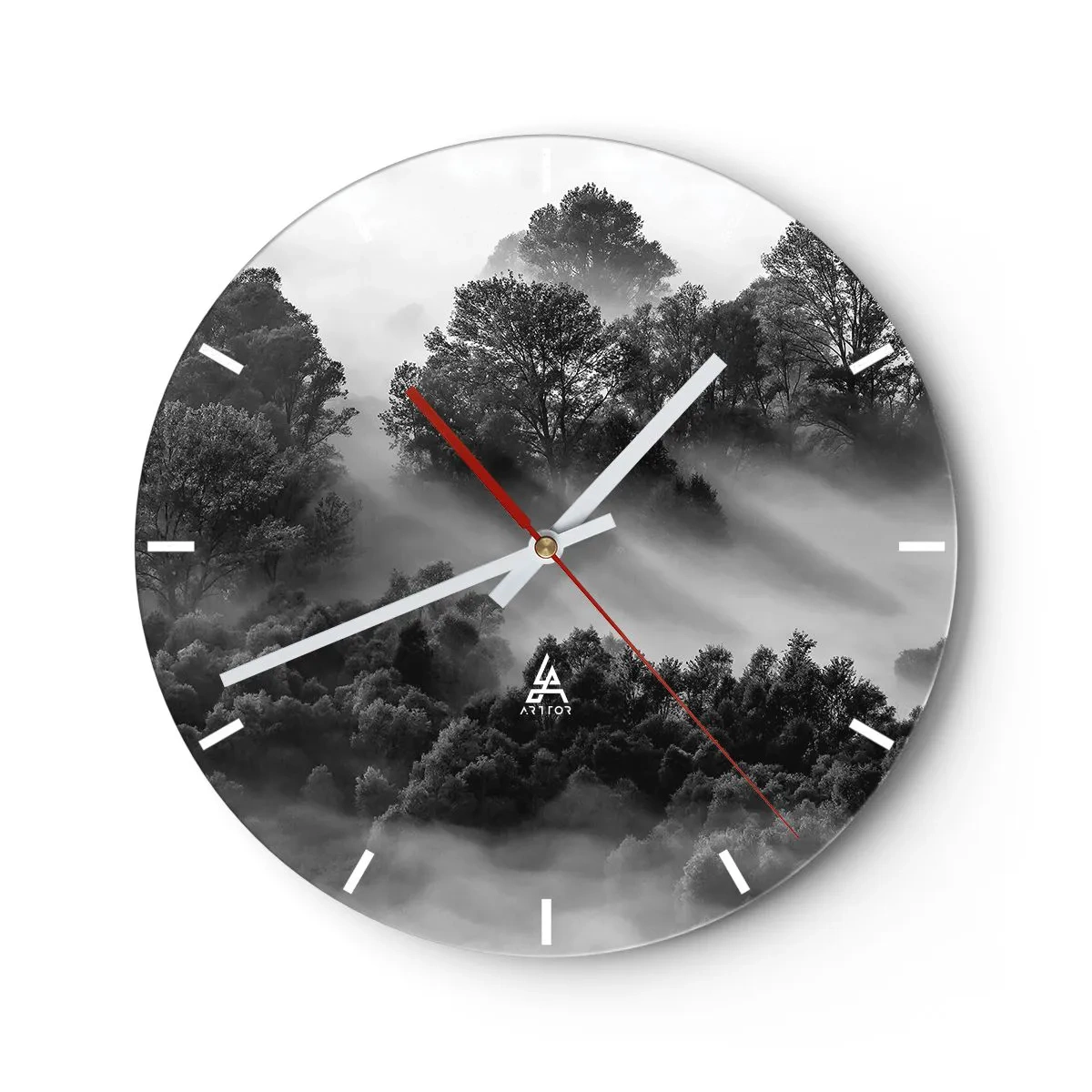 Horloge murale - Pendule murale - Sortir de son sommeil - 40x40 cm