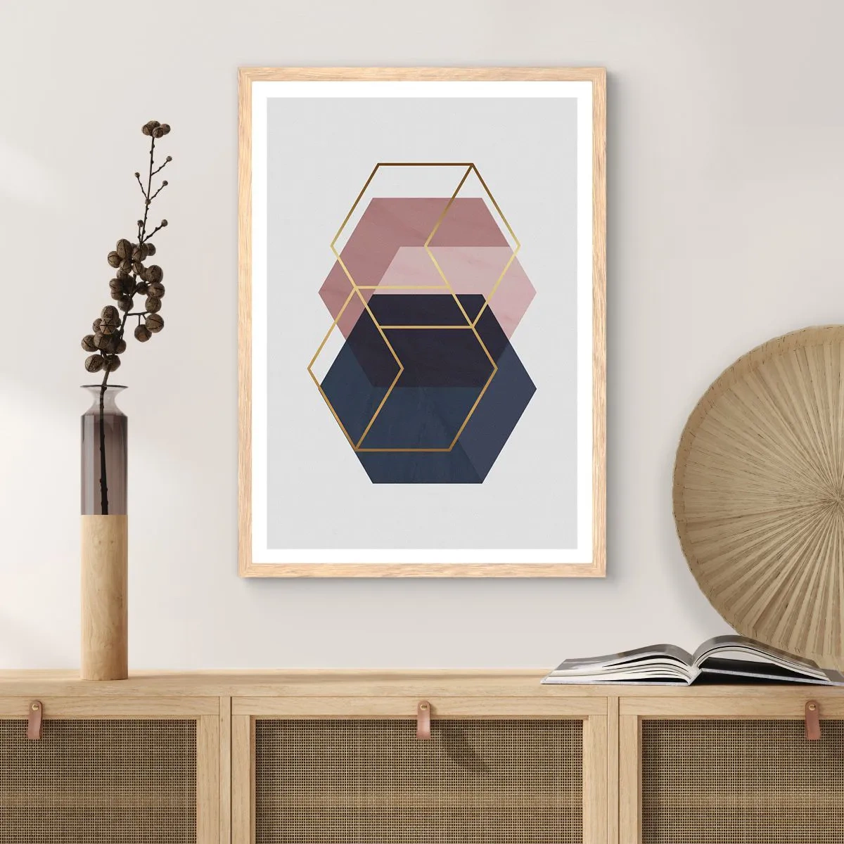 Affiche dans un chêne clair - Poster - Le pouvoir de la simplicité - 40x50 cm