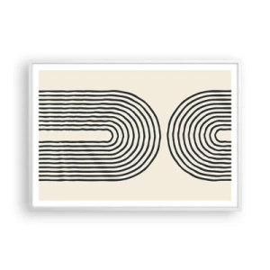 Affiche dans un cadre blanc - Poster - Dans un instant... - 100x70 cm