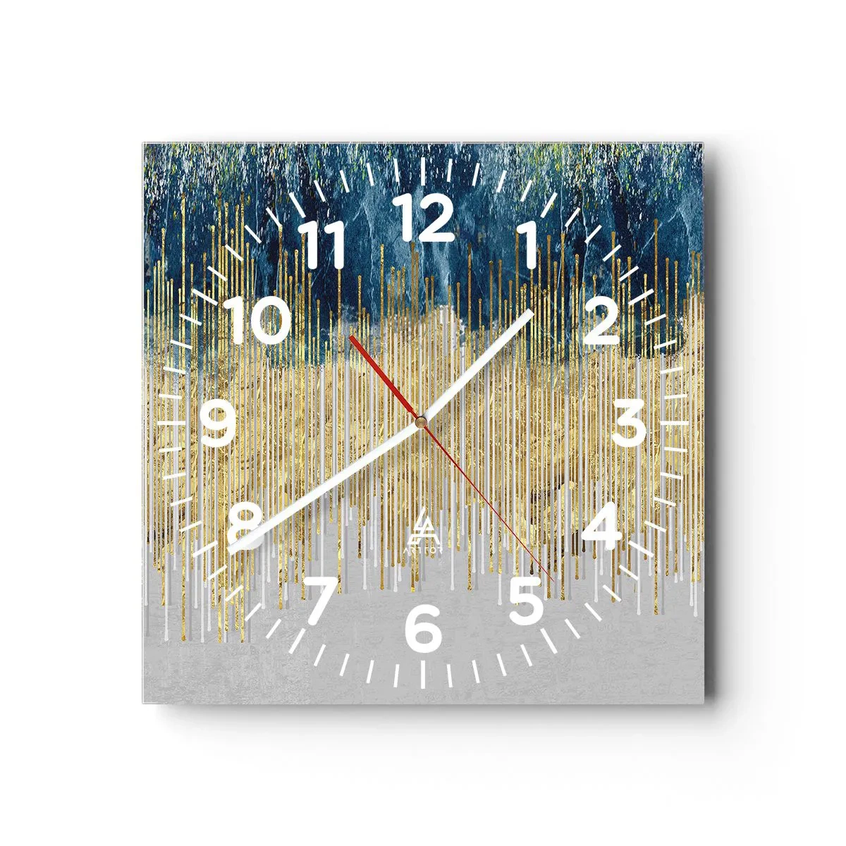 Horloge murale - Pendule murale - Bordure dorée - 40x40 cm