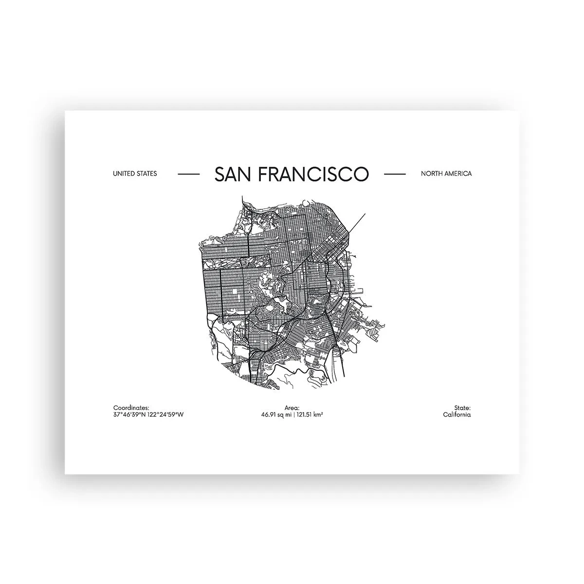 Affiche - Poster - Anatomie de San Fransisco - 50x40 cm