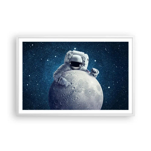 Affiche dans un cadre blanc - Poster - Comique de l'espace - 91x61 cm