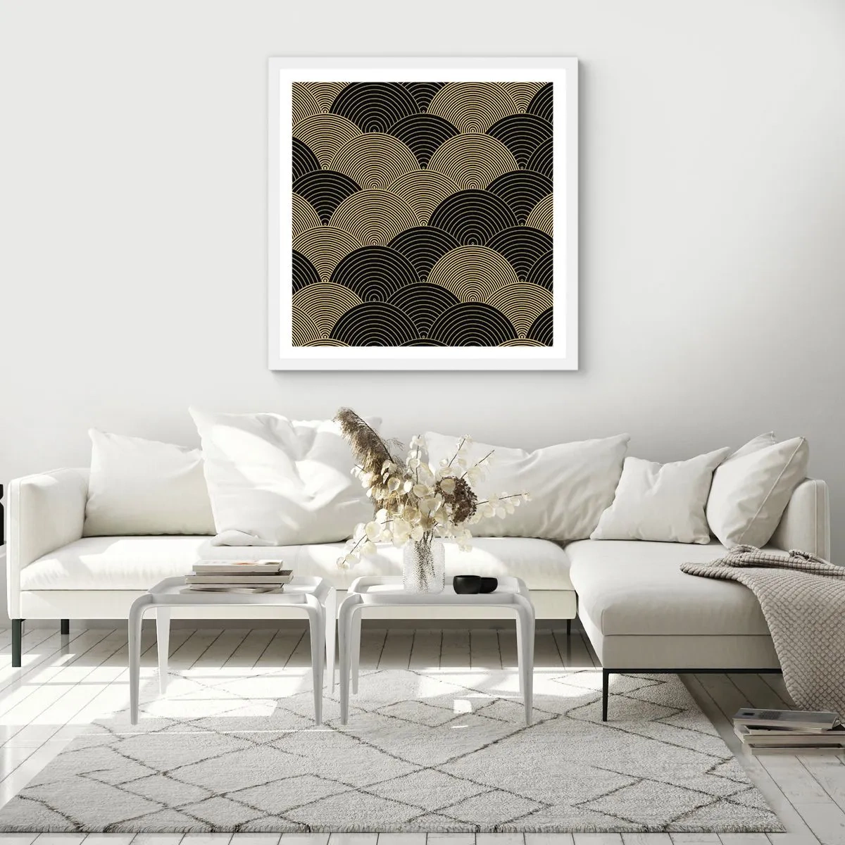 Affiche dans un cadre blanc - Poster - Unité dans la multiplicité - 50x50 cm