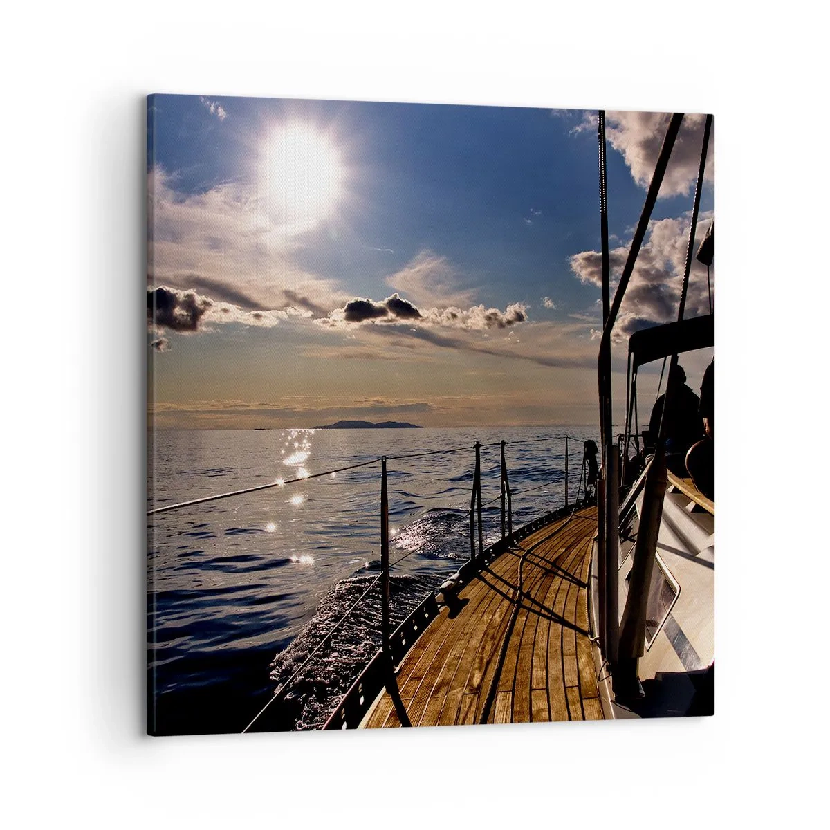 Impression sur toile - Image sur toile - Naviguer vers le soleil - 50x50 cm