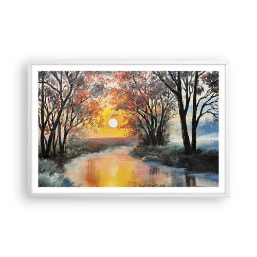 Affiche dans un cadre blanc - Poster - Climats de printemps - 91x61 cm