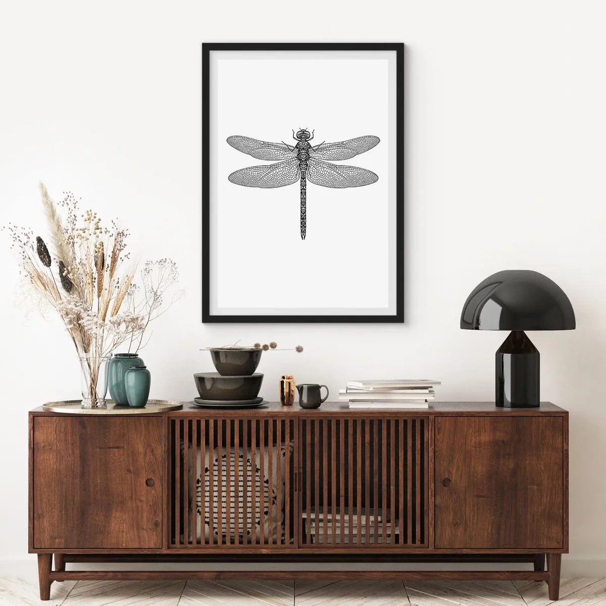 Affiche dans un cadre noir - Poster - Précision de la nature - 70x100 cm