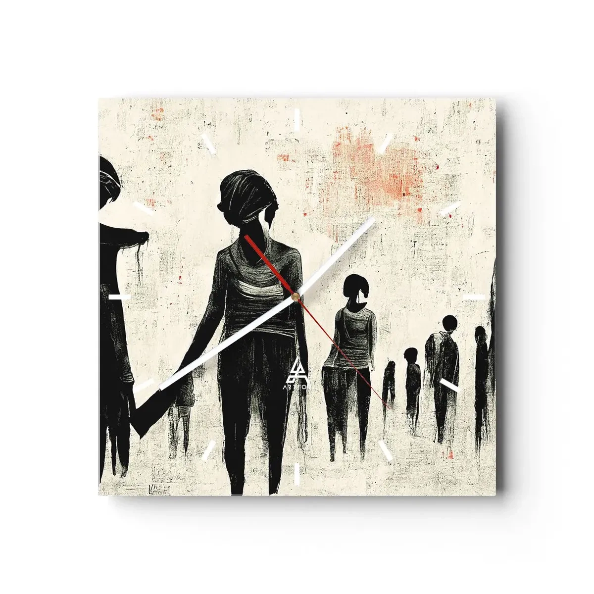 Horloge murale - Pendule murale - Contre la solitude - 40x40 cm