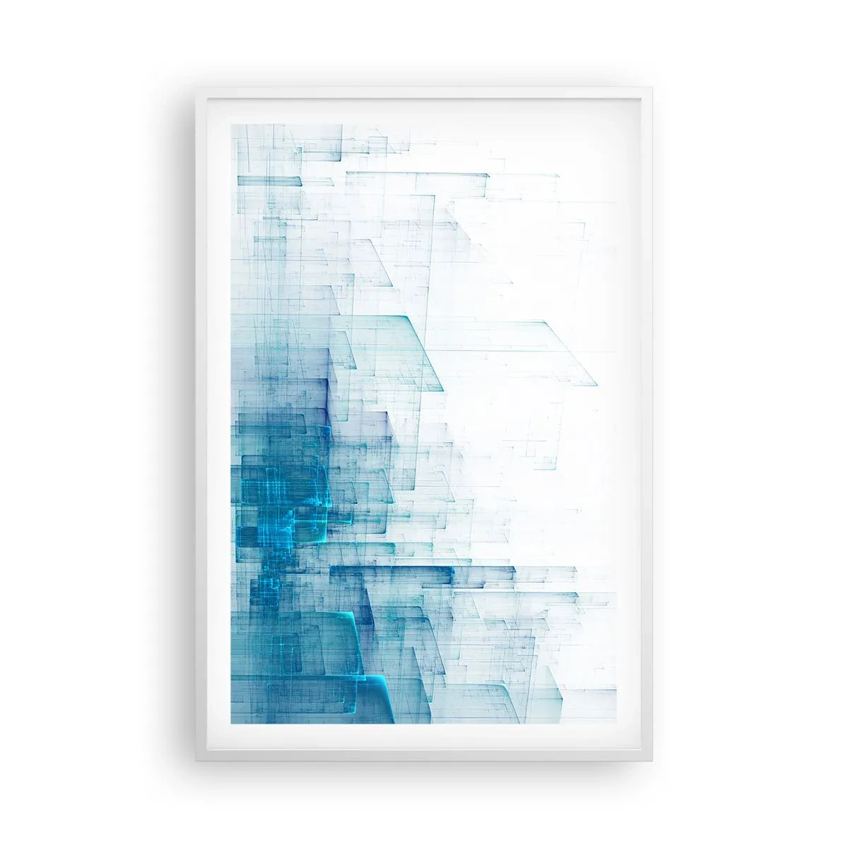 Affiche dans un cadre blanc - Poster - Comment l’espace s’est formé - 61x91 cm