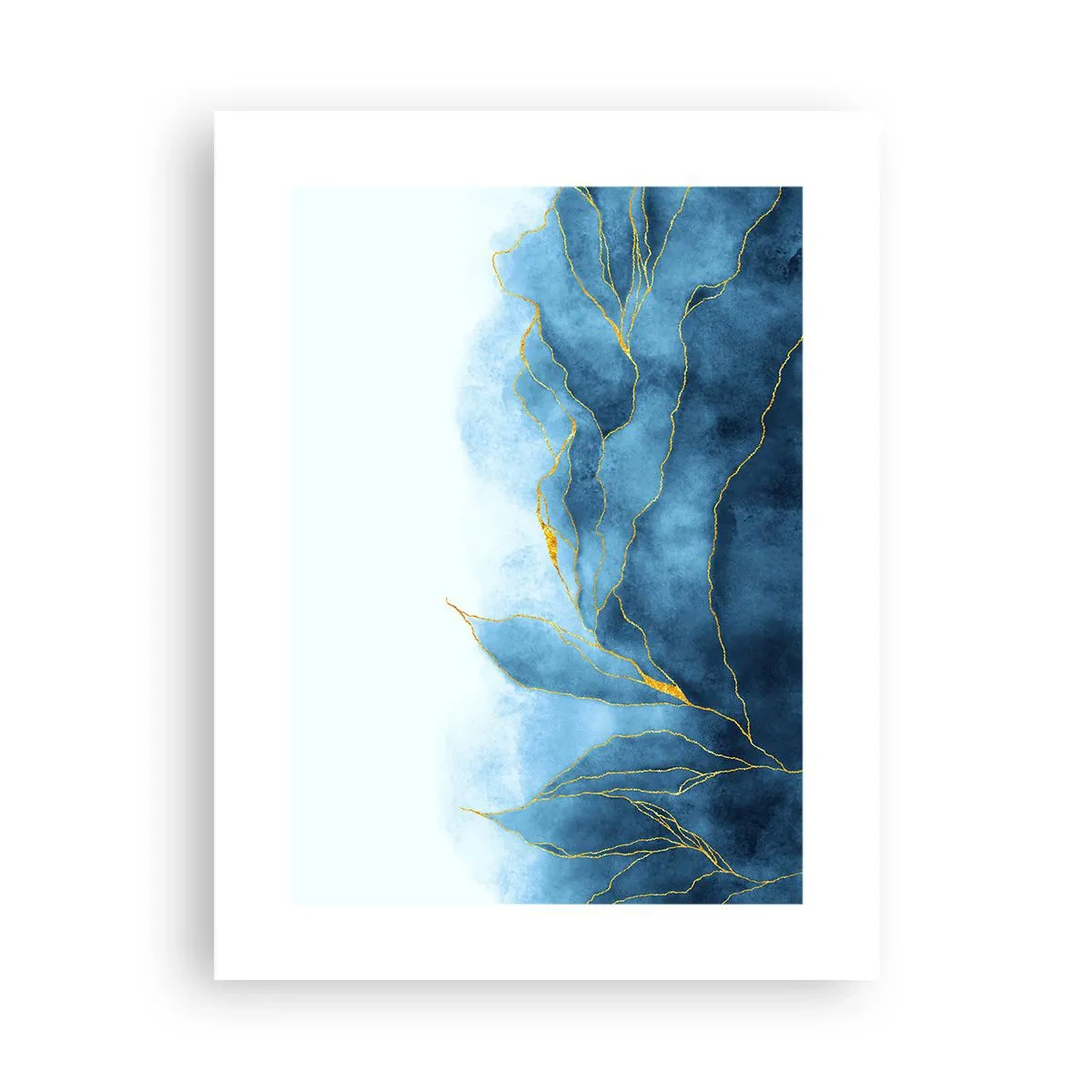 Affiche - Poster - Bleu doré - 30x40 cm