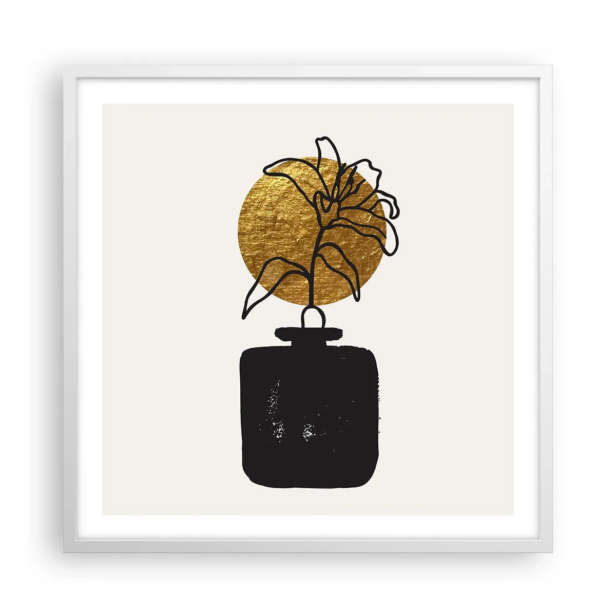 Affiche dans un cadre blanc - Poster - La beauté vaut son pesant d'or - 60x60 cm