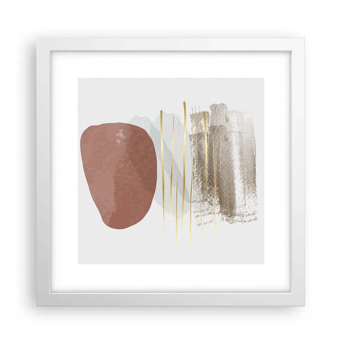 Affiche dans un cadre blanc - Poster - Colonnade abstraite - 30x30 cm