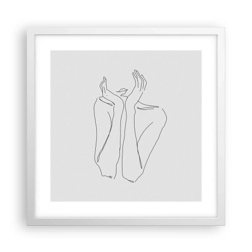 Affiche dans un cadre blanc - Poster - De quoi rêvent les femmes - 40x40 cm