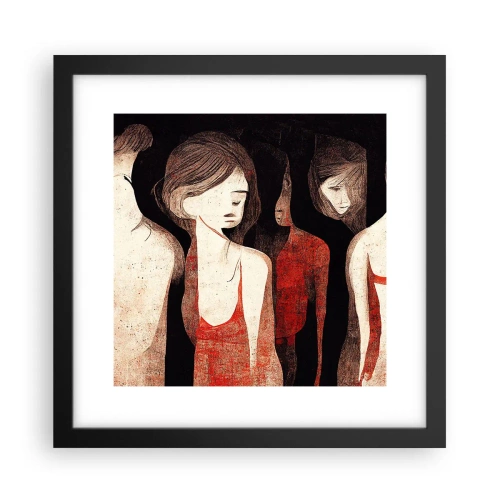 Affiche dans un cadre noir - Poster - Madones des ténèbres - 30x30 cm