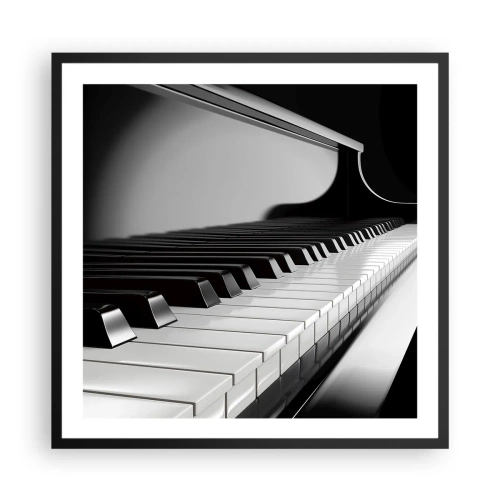 Affiche dans un cadre noir - Poster - Harmonie des formes et des couleurs - 60x60 cm