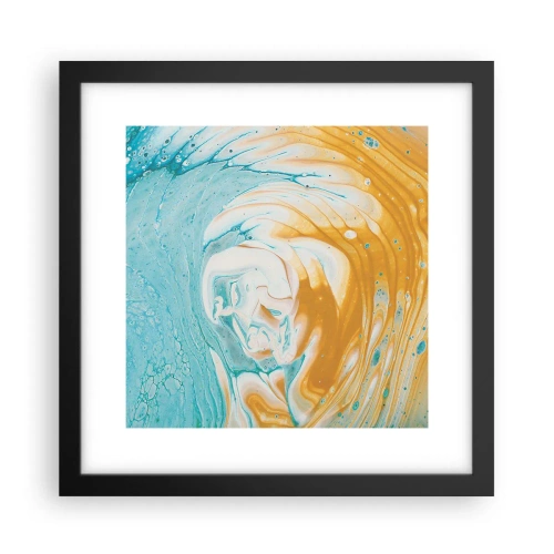 Affiche dans un cadre noir - Poster - Tourbillon pastel - 30x30 cm