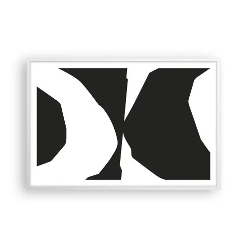 Affiche dans un cadre blanc - Poster - Positif négatif - 91x61 cm