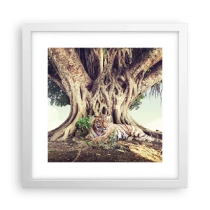 Affiche dans un cadre blanc - Poster - Vue du Livre de la Genèse - 30x30 cm