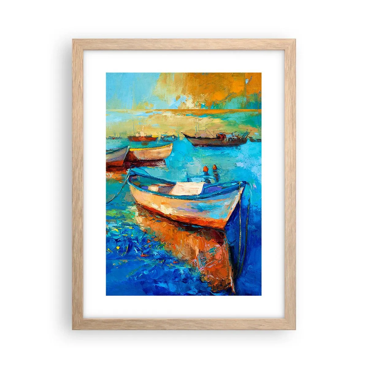 Affiche dans un chêne clair - Poster - Dans la baie du sud - 30x40 cm