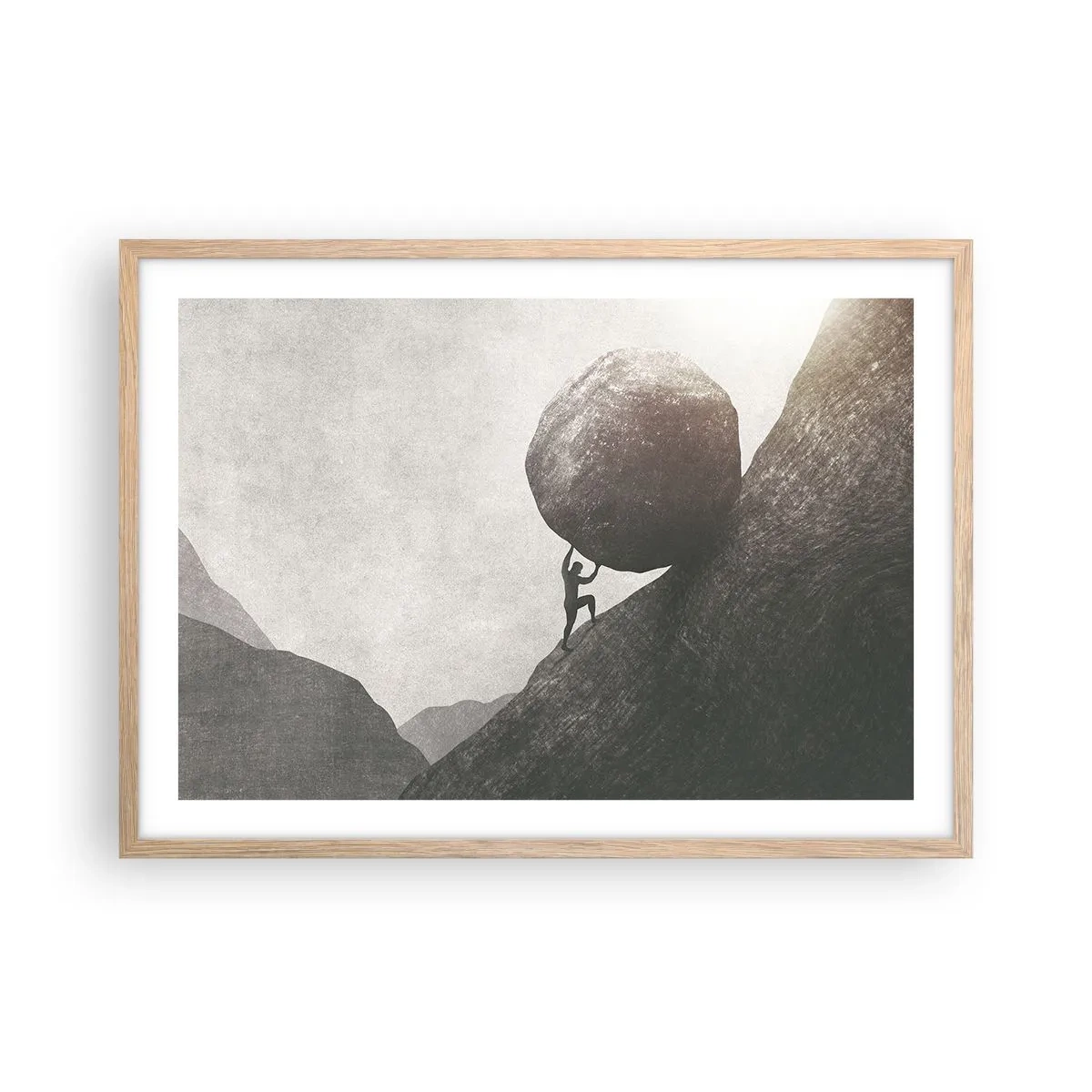 Affiche dans un chêne clair - Poster - Je crois contre tout espoir - 70x50 cm