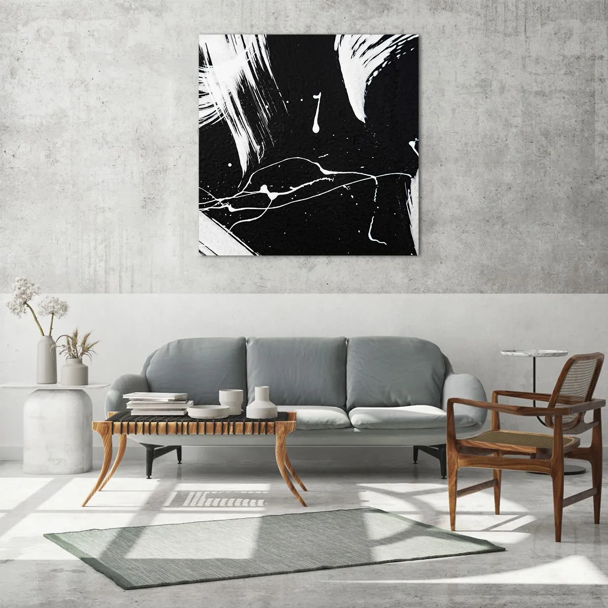 Impression sur verre - Image sur verre - Briser les ténèbres - 70x70 cm